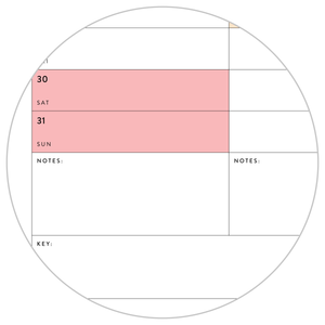 PRINTABLE SIX MONTH 2026 WALL CALENDAR (JANUARY TO JUNE) WITH RAINBOW WEEKENDS - INSTANT DOWNLOAD