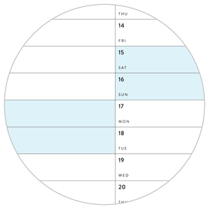 PRINTABLE SIX MONTH 2025 WALL CALENDAR (JULY TO DECEMBER) WITH BLUE WEEKENDS - INSTANT DOWNLOAD