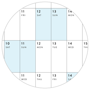 PRINTABLE 2025 - 2026 ACADEMIC WALL CALENDAR (SEPTEMBER START) | HORIZONTAL WITH BLUE WEEKENDS - INSTANT DOWNLOAD