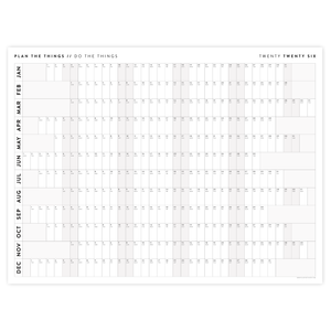 NEW! PRINTABLE 2026 HORIZONTAL WALL CALENDAR WITH ALIGNED WEEKENDS - INSTANT DOWNLOAD PRINT UP TO 48" x 36" - GRAY