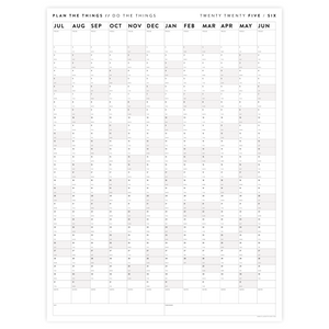 PRINTABLE 2025 - 2026 ACADEMIC WALL CALENDAR (JULY START) | VERTICAL WITH GRAY WEEKENDS - INSTANT DOWNLOAD