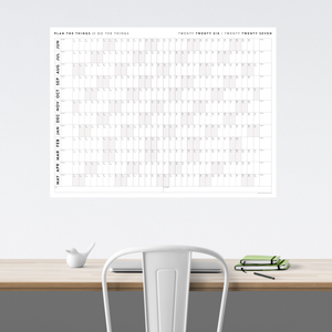 PRINTABLE 2026 - 2027 ACADEMIC WALL CALENDAR (JUNE START) | HORIZONTAL WITH GRAY WEEKENDS - INSTANT DOWNLOAD