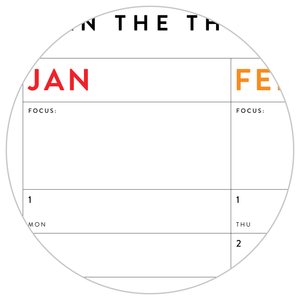 SIX MONTH 2026 GIANT WALL CALENDAR (JANUARY TO JUNE) WITH RAINBOW WEEKENDS