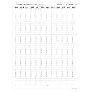 PRINTABLE 2025 - 2026 ACADEMIC WALL CALENDAR (JULY START) | VERTICAL - MINIMAL / CLEAR - INSTANT DOWNLOAD