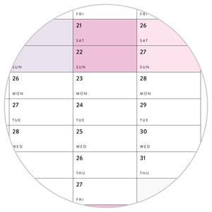NEW! PRINTABLE VERTICAL 2026 WALL CALENDAR WITH ALIGNED RAINBOW WEEKENDS - INSTANT DOWNLOAD