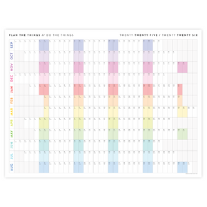 NEW FORMAT! GIANT 2025 - 2026 SEPTEMBER START ACADEMIC WALL CALENDAR | HORIZONTAL WITH ALIGNED WEEKENDS