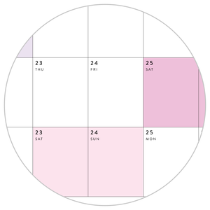 PRINTABLE 6' x 3' MASSIVE 2025 SIMPLIFIED WALL CALENDAR WITH RAINBOW WEEKENDS - INSTANT DOWNLOAD