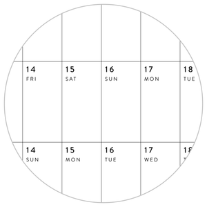 GIANT 2025 ANNUAL WALL CALENDAR | HORIZONTAL - MINIMAL / CLEAR