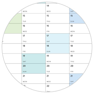 2024 - 2025 academic wall calendar (september start) | vertical with rainbow weekends