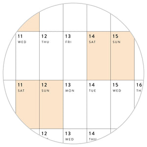 PRINTABLE 2027 Horizontal Wall Calendar | Digital PDF Instant Download | Minimalist Layout with Orange Weekends | Print Up to 48" x 36"