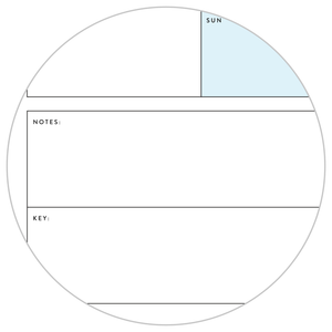 UNDATED QUARTERLY GIANT WALL CALENDAR - SUNDAY START - BLUE WEEKENDS