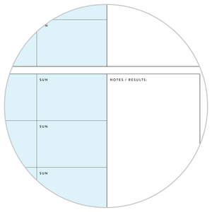 PRINTABLE UNDATED QUARTERLY WALL CALENDAR - MONDAY START - BLUE WEEKENDS - INSTANT DOWNLOAD