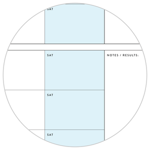 UNDATED QUARTERLY GIANT WALL CALENDAR - SUNDAY START - BLUE WEEKENDS