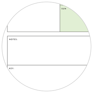 UNDATED QUARTERLY GIANT WALL CALENDAR - SUNDAY START - GREEN WEEKENDS