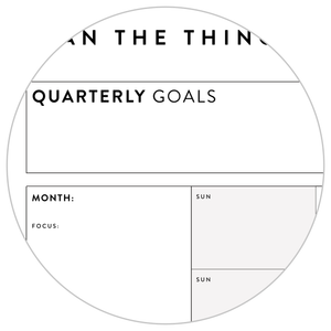PRINTABLE UNDATED QUARTERLY WALL CALENDAR - SUNDAY START - GRAY WEEKENDS - INSTANT DOWNLOAD