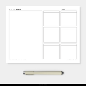 Monthly Planning Braindump Printable Planner Inserts (A4 + US Letter)