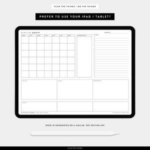 The Monthly Bundle - Undated Printable Planner Inserts (A4 + US Letter)