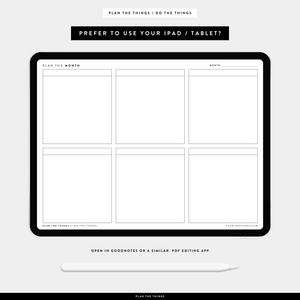 Monthly Overview Dashboard Planner Printable / Project Planner Printable Planner Inserts (A4 + US Letter)
