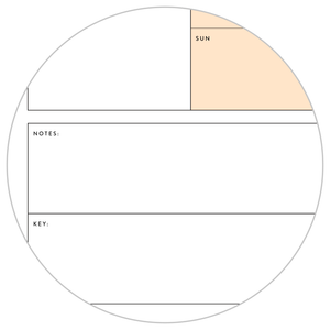 UNDATED QUARTERLY GIANT WALL CALENDAR - SUNDAY START - ORANGE WEEKENDS