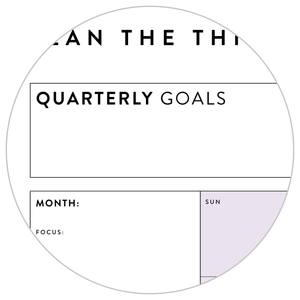 PRINTABLE UNDATED QUARTERLY WALL CALENDAR - SUNDAY START - PURPLE WEEKENDS - INSTANT DOWNLOAD