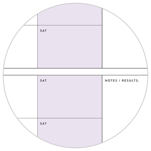 PRINTABLE UNDATED QUARTERLY WALL CALENDAR - SUNDAY START - PURPLE WEEKENDS - INSTANT DOWNLOAD