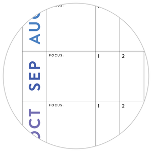 GIANT UNDATED PERPETUAL WALL CALENDAR / BIRTHDAY CALENDAR (HORIZONTAL / RAINBOW)