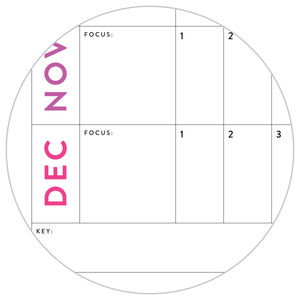 GIANT UNDATED PERPETUAL WALL CALENDAR / BIRTHDAY CALENDAR (HORIZONTAL / RAINBOW)