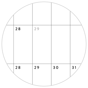 GIANT UNDATED PERPETUAL WALL CALENDAR / BIRTHDAY CALENDAR (HORIZONTAL / RAINBOW)