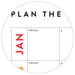 GIANT UNDATED PERPETUAL WALL CALENDAR / BIRTHDAY CALENDAR (HORIZONTAL / RAINBOW)