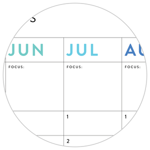 GIANT UNDATED PERPETUAL WALL CALENDAR / BIRTHDAY CALENDAR (VERTICAL / RAINBOW)