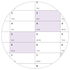 GIANT 2025 ANNUAL WALL CALENDAR | VERTICAL WITH PURPLE WEEKENDS