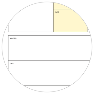 PRINTABLE UNDATED QUARTERLY WALL CALENDAR - SUNDAY START - RAINBOW (1) WEEKENDS - INSTANT DOWNLOAD