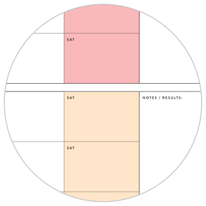 PRINTABLE UNDATED QUARTERLY WALL CALENDAR BUNDLE - SUNDAY START - RAINBOW WEEKENDS - INSTANT DOWNLOAD