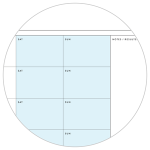 PRINTABLE UNDATED QUARTERLY WALL CALENDAR - MONDAY START - RAINBOW (3) WEEKENDS - INSTANT DOWNLOAD