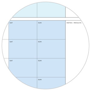 PRINTABLE UNDATED QUARTERLY WALL CALENDAR - MONDAY START - RAINBOW (3) WEEKENDS - INSTANT DOWNLOAD