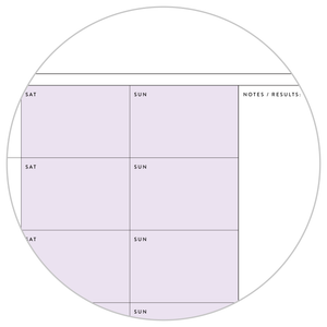 PRINTABLE UNDATED QUARTERLY WALL CALENDAR - MONDAY START - RAINBOW (4) WEEKENDS - INSTANT DOWNLOAD