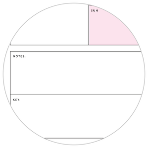 PRINTABLE UNDATED QUARTERLY WALL CALENDAR - SUNDAY START - RAINBOW (4) WEEKENDS - INSTANT DOWNLOAD