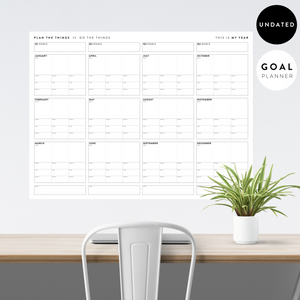 ANNUAL FOCUS AND GOALS WALL PLANNER - UNDATED