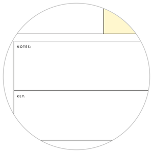 UNDATED QUARTERLY GIANT WALL CALENDAR - SUNDAY START - YELLOW WEEKENDS