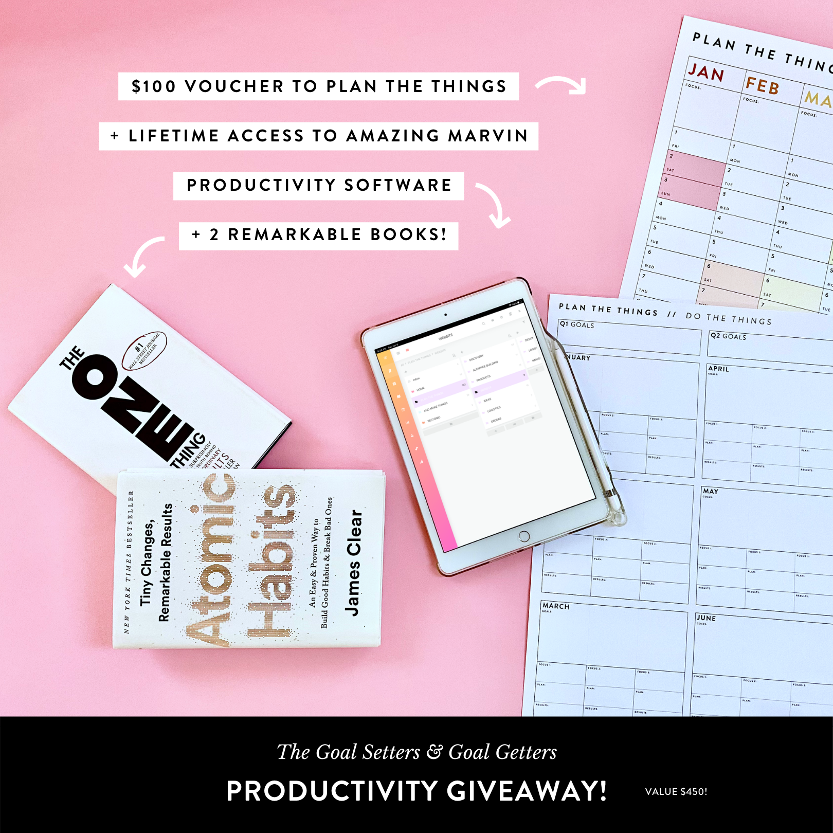 THE GOAL SETTERS & GOAL GETTERS PRODUCTIVITY GIVEAWAY!