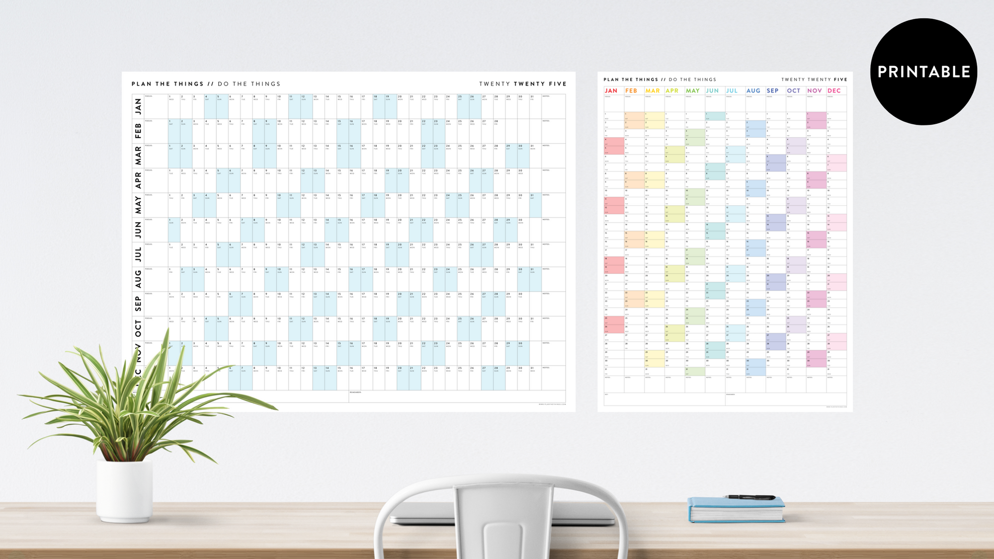 PRINTABLE 2025 WALL CALENDARS