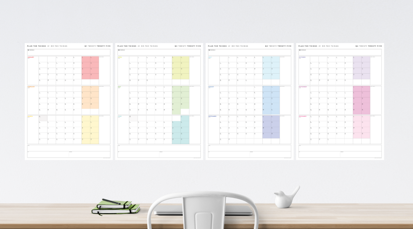 Printable 2025 Wall Quarter Calendar 2025 Printable - Karel Marketa