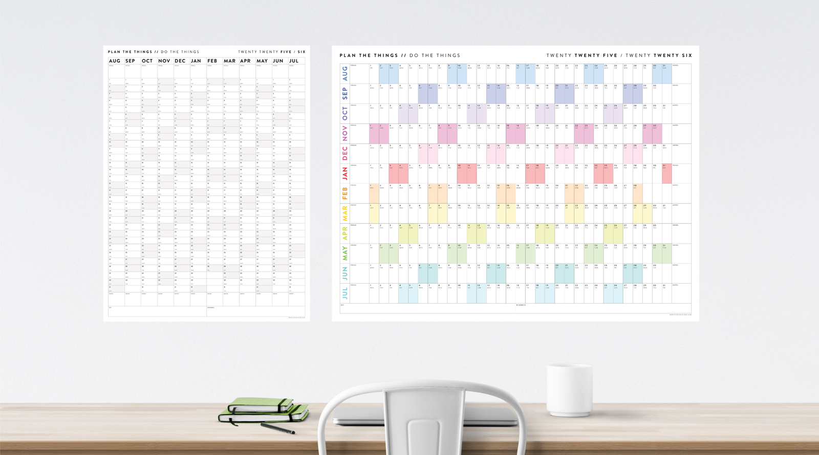 2025 - 2026 AUGUST START ACADEMIC / MID-YEAR WALL CALENDARS