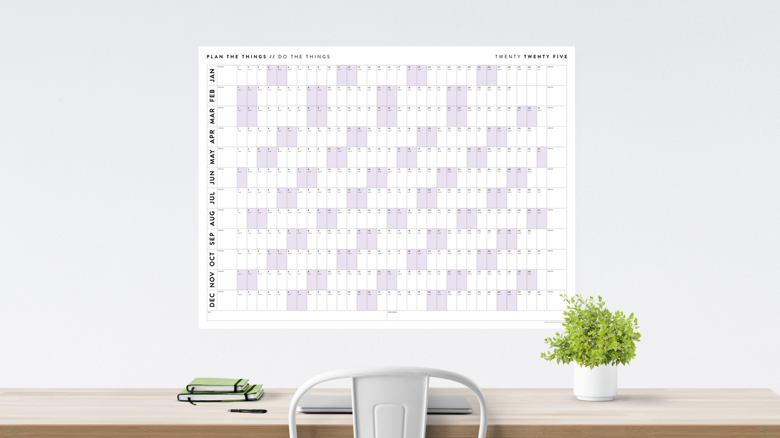 2025 GIANT WALL CALENDARS // HORIZONTAL