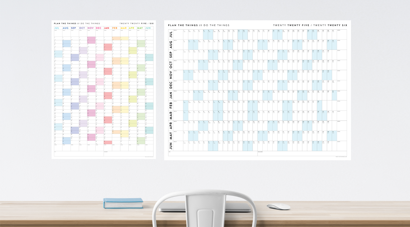 2025 - 2026 JULY START ACADEMIC CALENDARS / MID-YEAR WALL PLANNERS