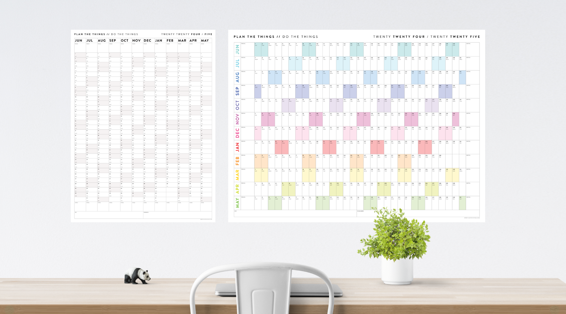 2024 - 2025 JUNE START ACADEMIC CALENDARS / MID-YEAR WALL PLANNERS