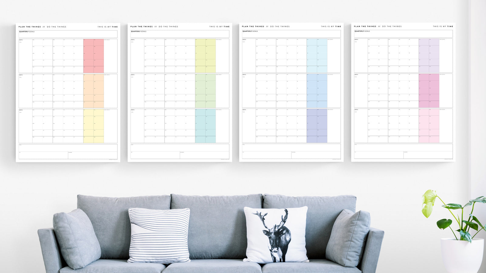 UNDATED QUARTERLY CALENDARS