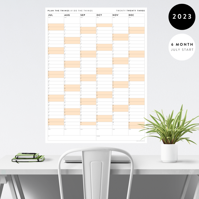 SIX MONTH CALENDARS - Plan The Things