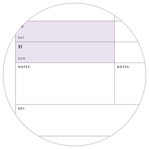 SIX MONTH 2025 GIANT WALL CALENDAR (JULY TO DECEMBER) WITH PURPLE WEEKENDS