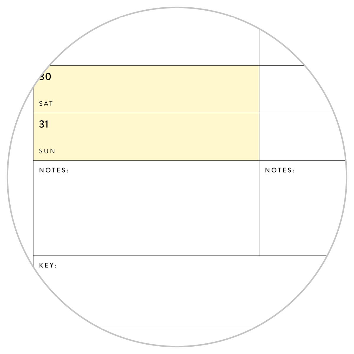 SIX MONTH 2025 GIANT WALL CALENDAR (JULY TO DECEMBER) WITH YELLOW WEEKENDS